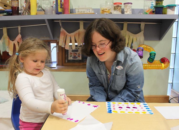 Photo: Mary, a preschool graduate of the Edgar L. and Rheta A. Berkley Child and Family Development Center, has chosen early childhood education as her life work.