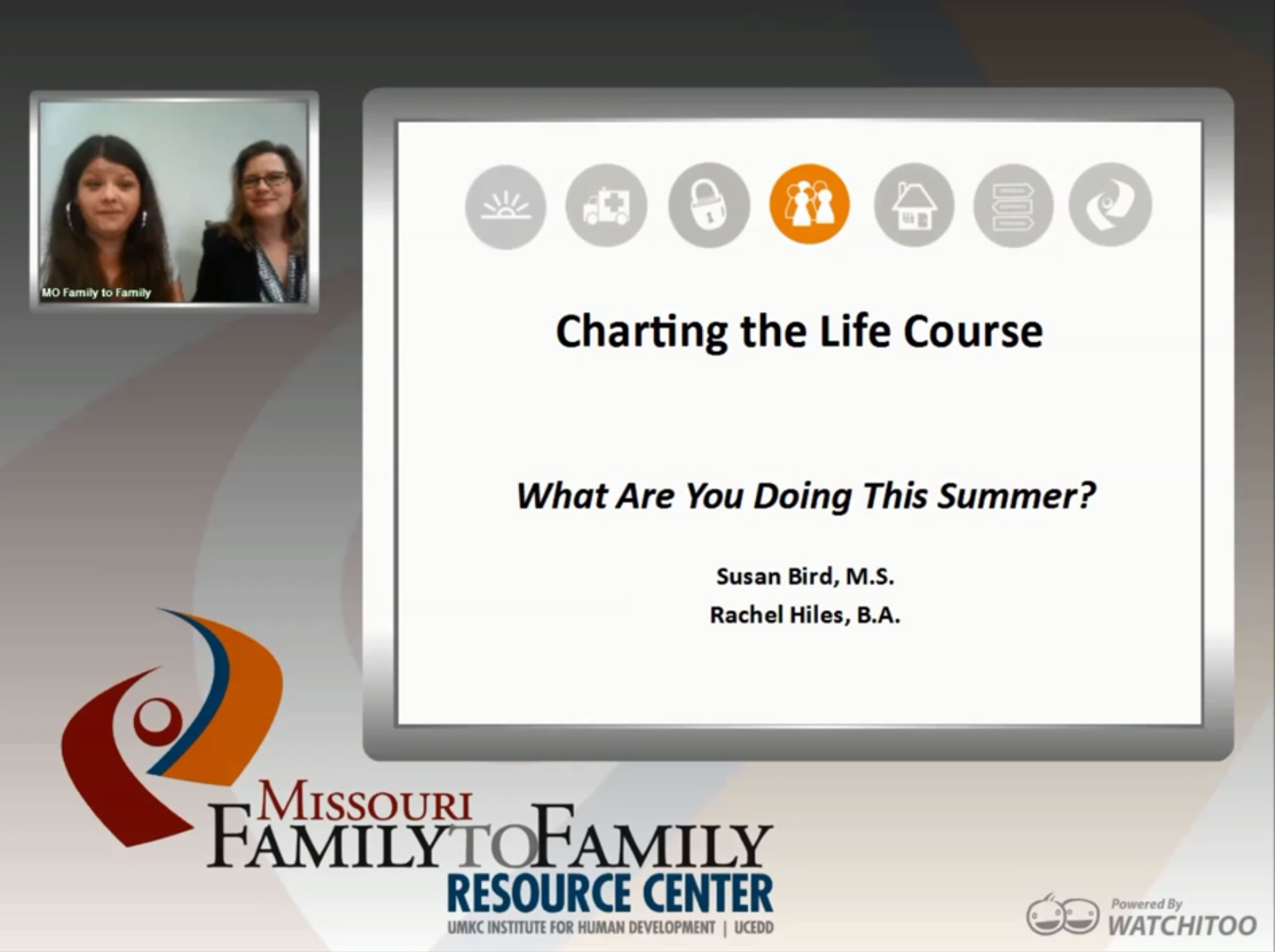 Screenshot: What are you doing this summer? webinar screen
